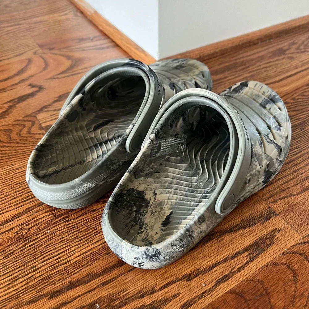 Rugged Shark Mens Grey Black Marble Clogs Slip On Water Shoes MNRS23SG736 9 NEW